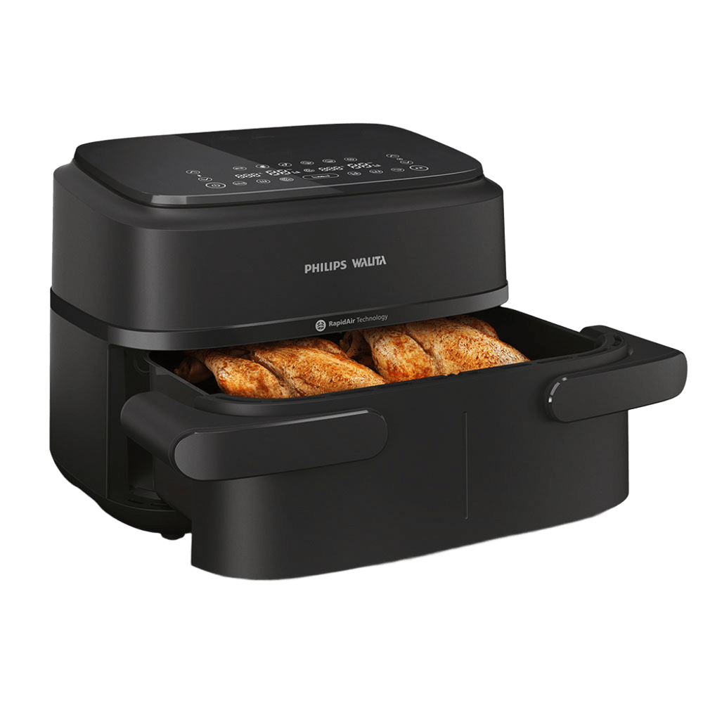 Fritadeira Airfryer Philips Walita Série 1000 Duplo Cesto 7,1L Preta - NA150
