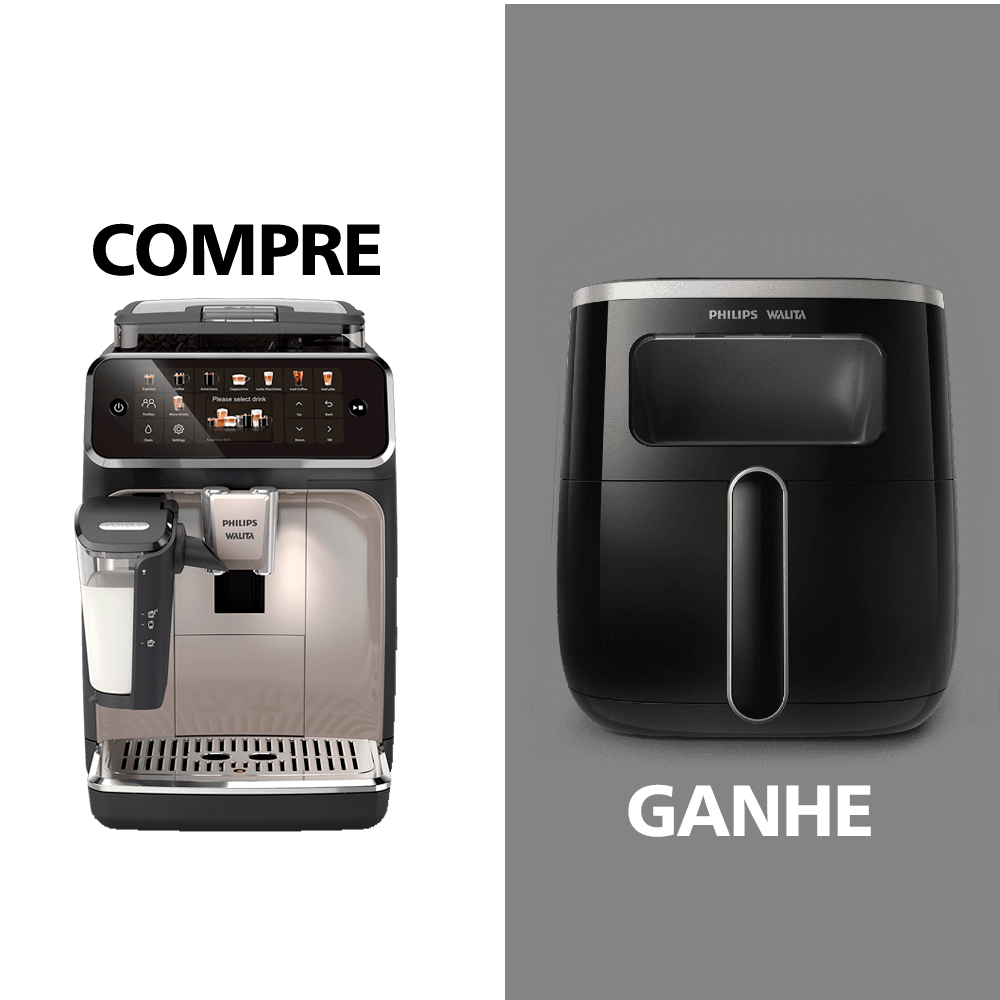 Compre Cafeteira Espresso Superautomática Série 5500 Ganhe Fritadeira Airfryer com visor Série 3000