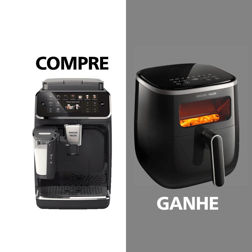 Compre Cafeteira Espresso Superautomática Série 4000 Ganhe Fritadeira Airfryer com visor Série 3000