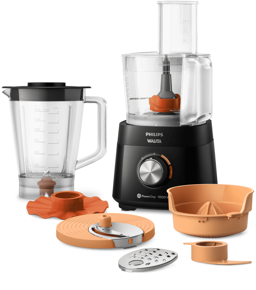 Multiprocessador PowerChop 1000 Philips Walita Preto 1000W - HR7304