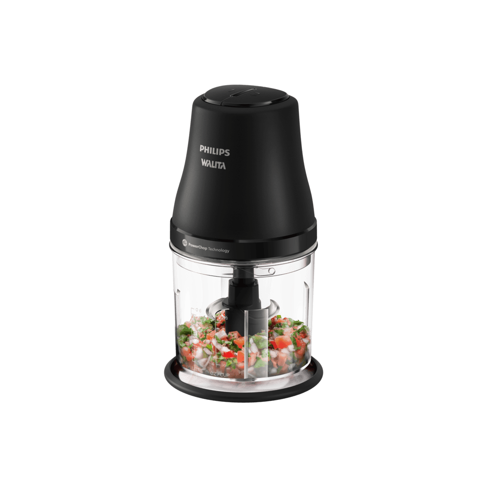 Mini Processador de Alimentos Philips Walita 1L 450W¹ Preto - HR1501