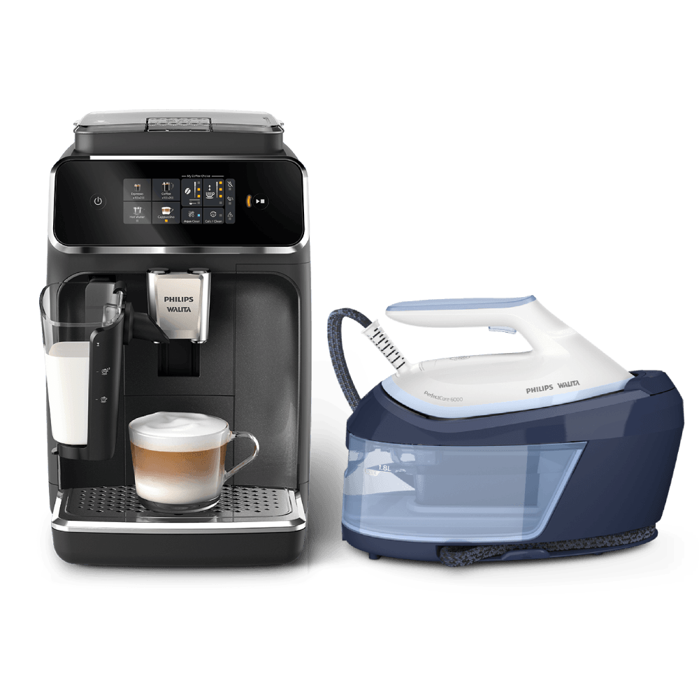 Cafeteira Espresso Série 2300 + PerfectCare Série 6000 Azul