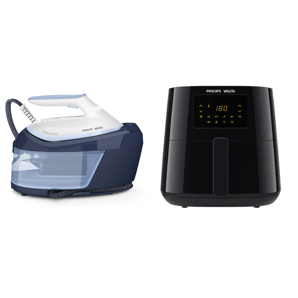 Ferro de Passar Perfect Care Série 6000 + Airfryer Digital Série 3000